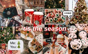 Celebrate The Holiday Season With A Christmas Collage Laptop Wallpaper