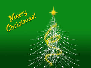 Celebrate The Holidays With An Enchanting Dark Green Christmas Wallpaper