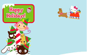 Celebrate The Holidays With Hello Kitty! Wallpaper