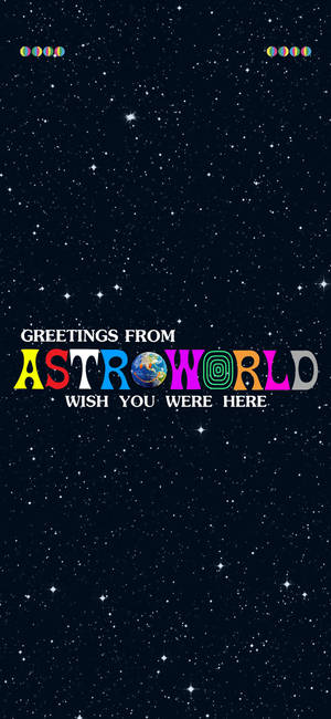 Celebrate The Release Of Travis Scott's Astroworld With This Festive Iphone Wallpaper Wallpaper