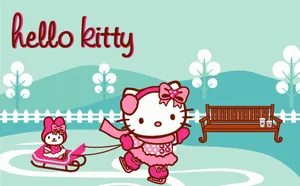 Celebrate The Wonder Of Christmas With Hello Kitty Wallpaper