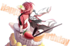 Celebrate With This Anime-themed Happy Birthday Wallpaper Wallpaper