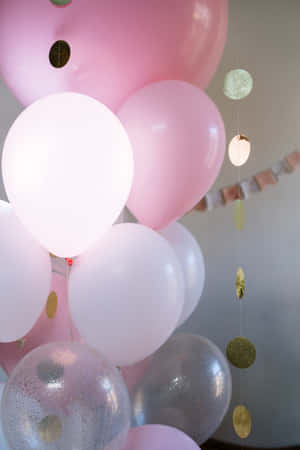 Celebrate Your Special Day With A Pink Birthday Party Wallpaper