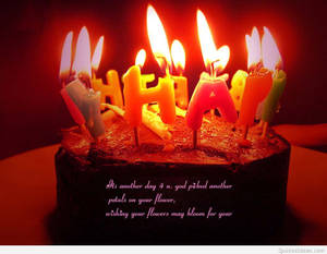 Celebrate Your Special Day With This Melting Happy Birthday Candle Wallpaper