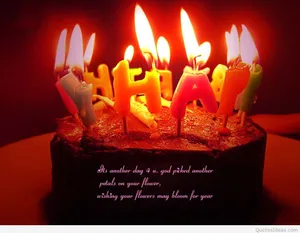 Celebrate Your Special Day With This Melting Happy Birthday Candle Wallpaper