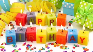 Celebrating Another Milestone - Illuminated Birthday Candles Wallpaper