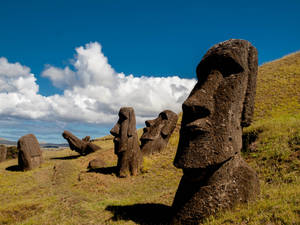 Celebrating Easter With An Easter Moai Statue Wallpaper