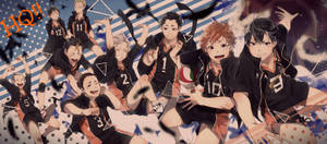 Celebrating Karasuno High Haikyuu Teams Wallpaper