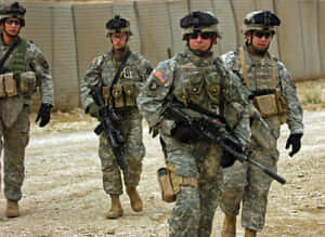 Celebrating Patriotism And Honor For Members Of The Us Military Wallpaper