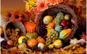 Celebrating Thanksgiving With A Festive Table Wallpaper