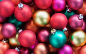 Celebrating The Holiday Season With A Beautiful Christmas Ornament Wallpaper