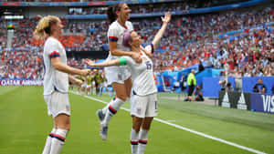 Celebratory_ Moment_ U S_ Women_ Soccer_ Team Wallpaper