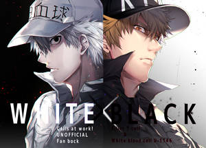 Cells At Work White & Black Wallpaper