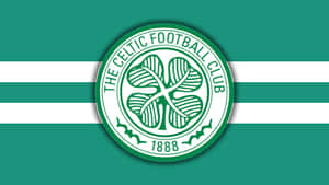 Celtic Fc Logo On A Green And White Background Wallpaper
