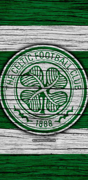 Celtic Fc Logo On A Wooden Background Wallpaper
