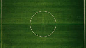 Center Circle Top View Football Field Wallpaper