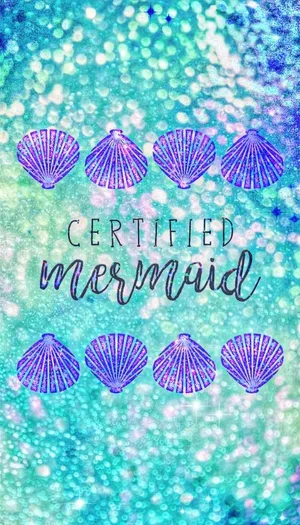Certified Mermaid Artsy Typography Wallpaper