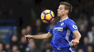 César Azpilicueta Chest Hit Wallpaper