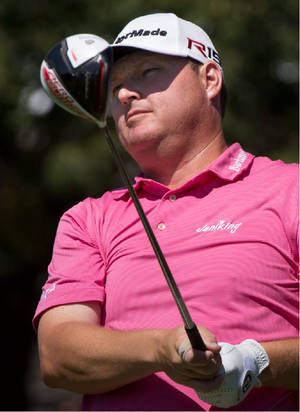 Chad Campbell Holding Golf Club Wallpaper