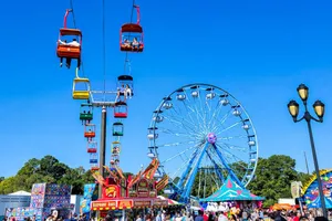 Chair Lift At The Fair Wallpaper