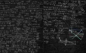 Chalkboard With Scientific Diagrams Wallpaper