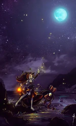 Channel Your Inner Power With Magical Night Spells Wallpaper