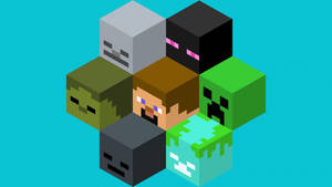 Character Heads 2560x1440 Minecraft Wallpaper