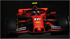 Charles Leclerc Front View Black Background Wallpaper