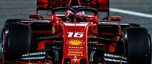 Charles Leclerc Zoomed Car Wallpaper