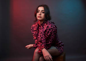 Charli Xcx Leopard Print Wallpaper