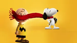Charlie Brown And Snoopy Scarf Wallpaper