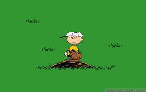 Charlie Brown Holding Baseball Wallpaper