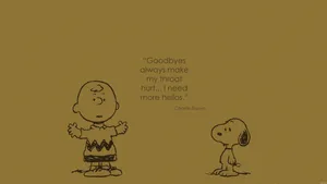 Charlie Brown Quote In Snoopy Wallpaper
