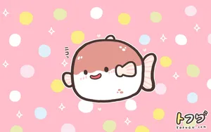 Charming Fish Cartoon Kawaii Ipad Wallpaper