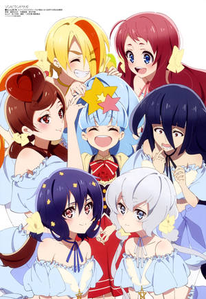 Charming Zombie Land Saga Characters Wallpaper