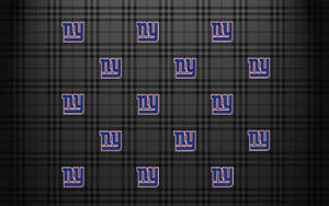 Checkered New York Giants Logo Wallpaper