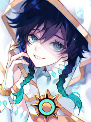 Cheeky Smile Venti Pfp Wallpaper