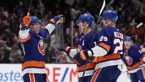 Cheerful New York Islanders Players Wallpaper