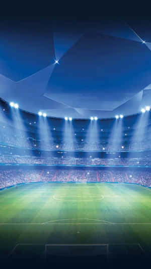 Cheering Crowds Of Fans Enjoying A Soccer Match At A Stadium Wallpaper