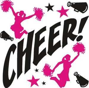 Cheerleader Black Text Wallpaper
