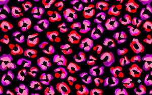 Cheetah Print Black Pink Wallpaper