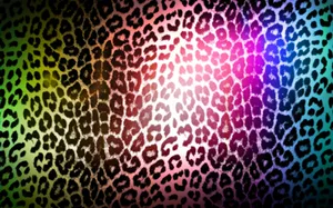 Cheetah Print Rainbow Wallpaper