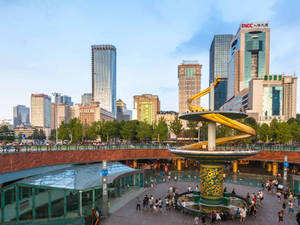 Chengdu Tianfu Square Wallpaper