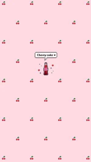 Cherry Cola Pattern Cute Tablet Wallpaper