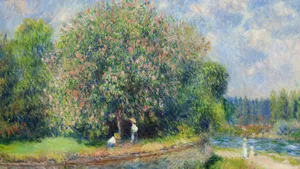 Chestnut In Bloom Impressionist Art Wallpaper