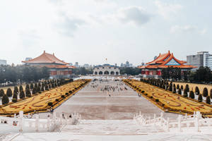 Chiang Kai-shek Memorial Hall In Taipei Wallpaper