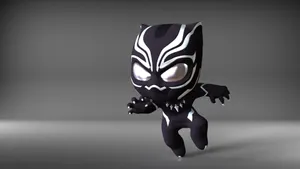 Chibi Cute Black Panther Wallpaper