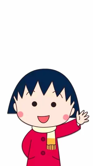 Chibi Maruko Chan Winter Outfit Wallpaper