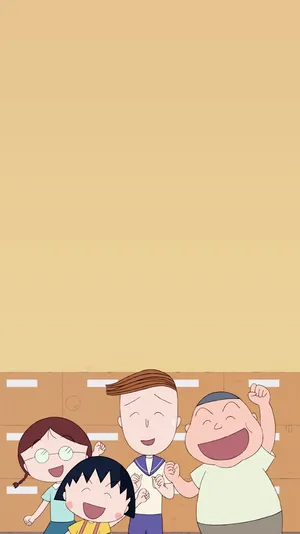 Chibi Maruko Chan With Friends Wallpaper