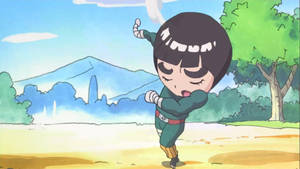 Chibi Rock Lee Posing Wallpaper